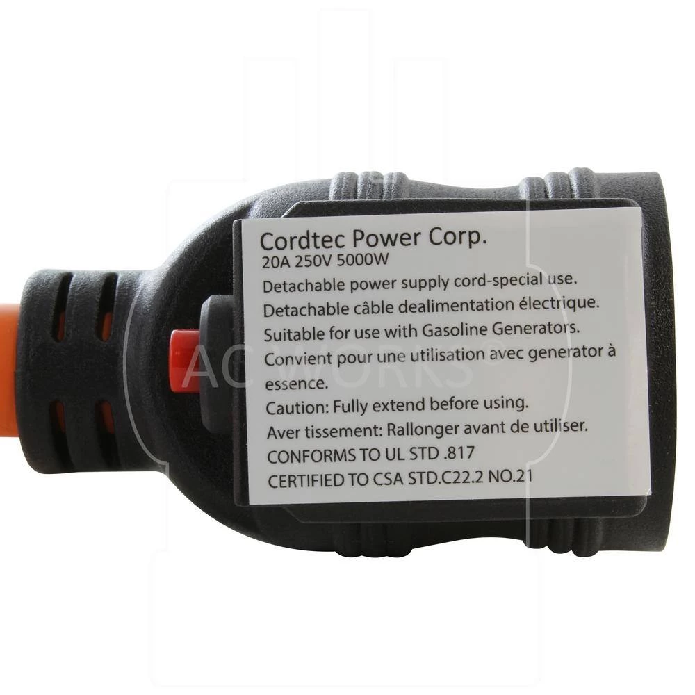 AC WORKS 1 ft. 50 Amp 14-50P RV/Generator/Range Plug to 6-15/20 Outlet with 20 Amp Breaker 8 AC WORKS 1 ft. 50 Amp 14-50P RV/Generator/Range Plug to 6-15/20 Outlet with 20 Amp Breaker - Image 6