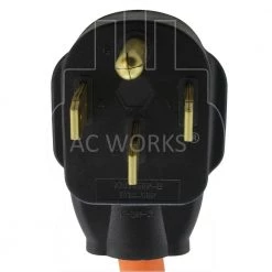AC WORKS 1.5 ft. 50 Amp 4-Prong RV/ Range 14-50P Plug to (3) NEMA 6-15/20 Tri-Outlet with Power Indicator -Extension Cords Sales Store ac works extension cord accessories s1450w620 018 4f 1000