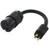AC WORKS 1 ft. 15 Amp Household Plug NEMA 5-15P to 4-Prong 20 Amp L14-20R ( 2 Hots Bridged) Adapter Cord -Extension Cords Sales Store ac works extension cord accessories s515l1420 012 64 1000