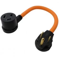 AC WORKS 1.5 ft. 6-50P 50 Amp Welder Plug to 10-30R 3-Prong Dryer Outlet