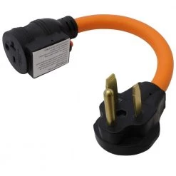 Extension Cords Sales Store 50 AC WORKS 1 ft. 50 Amp 3-Prong 6-50P Welder Plug to 6-15/20 Outlet with 20 Amp Breaker