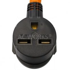 AC WORKS 1.5 ft. 50 Amp 125-Volt/250-Volt SS2-50P/CS6365 Plug to 30 Amp 250-Volt 6-30R Commercial HVAC Adapter Cord -Extension Cords Sales Store ac works extension cord accessories ss2630 018 1f 1000