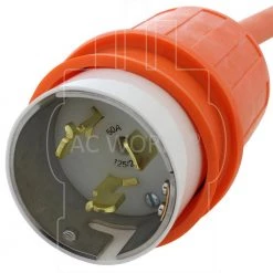 AC WORKS 1.5 ft. 50 Amp 4-Prong SS2-50P Locking Plug to Household Outlet with 20 Amp Breaker -Extension Cords Sales Store ac works extension cord accessories ss2cb520 4f 1000