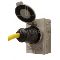 AC WORKS 1.5 ft. Temp Power L5-30P 30 Amp 3-Prong Generator Locking Plug to CS6364 50 Amp Connector -Extension Cords Sales Store ac works extension cord accessories tel530 018 44 1000