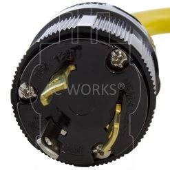 AC WORKS 1.5 ft. Temp Power L5-30P 30 Amp 3-Prong Generator Locking Plug to CS6364 50 Amp Connector -Extension Cords Sales Store ac works extension cord accessories tel530 018 4f 1000