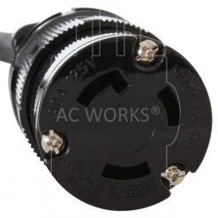 AC WORKS 1.5 ft. RV 30 Amp 125-Volt TT-30P to NEMA L5-30R 30 Amp 125-Volt Locking Female Adapter Cord -Extension Cords Sales Store ac works extension cord accessories tt30l530 018 1f 1000