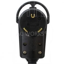 AC WORKS 1.5 ft. RV 30 Amp 125-Volt TT-30P to NEMA L5-30R 30 Amp 125-Volt Locking Female Adapter Cord -Extension Cords Sales Store ac works extension cord accessories tt30l530 018 4f 1000