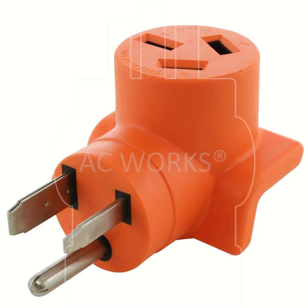 AC WORKS 6-50P Welder Plug to 10-50R 3-Prong 50 Amp 125/250-Volt Older Dryer/Range Adapter 5 AC WORKS 6-50P Welder Plug to 10-50R 3-Prong 50 Amp 125/250-Volt Older Dryer/Range Adapter - Image 3