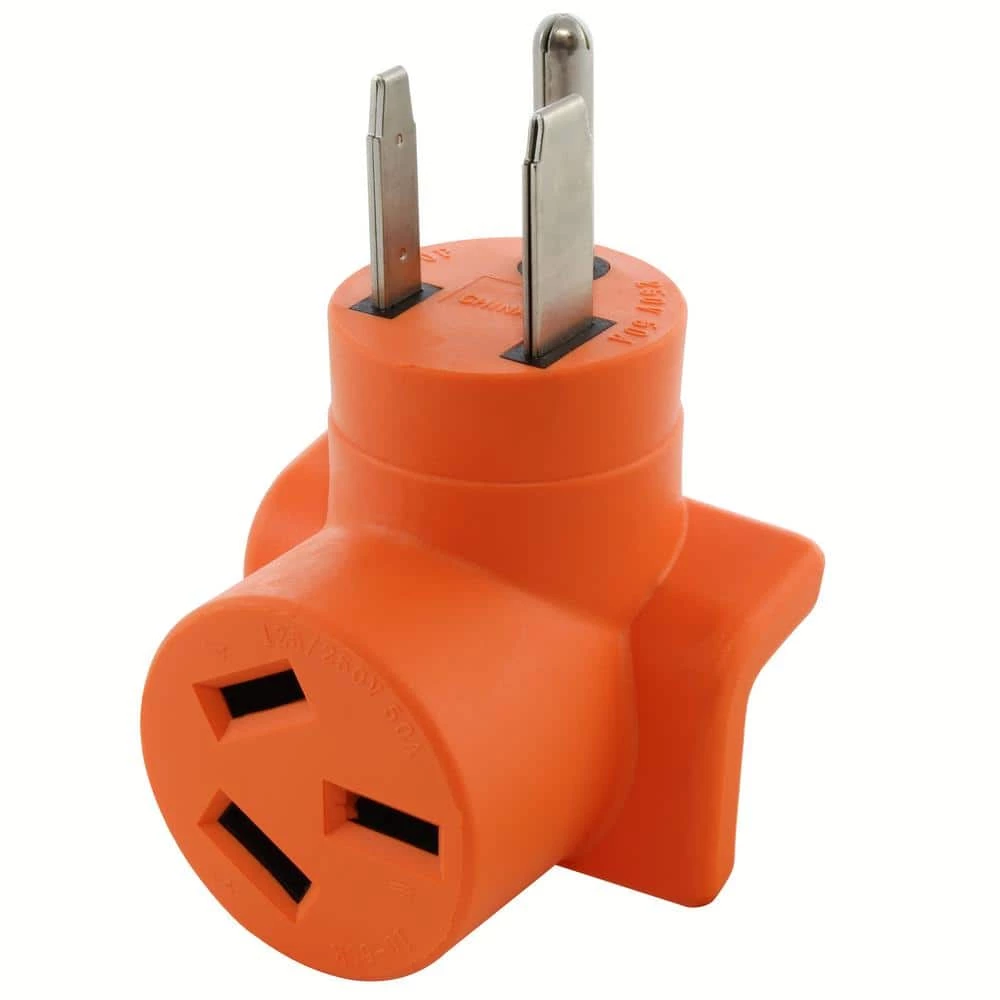 AC WORKS 6-50P Welder Plug to 10-50R 3-Prong 50 Amp 125/250-Volt Older Dryer/Range Adapter 3 AC WORKS 6-50P Welder Plug to 10-50R 3-Prong 50 Amp 125/250-Volt Older Dryer/Range Adapter