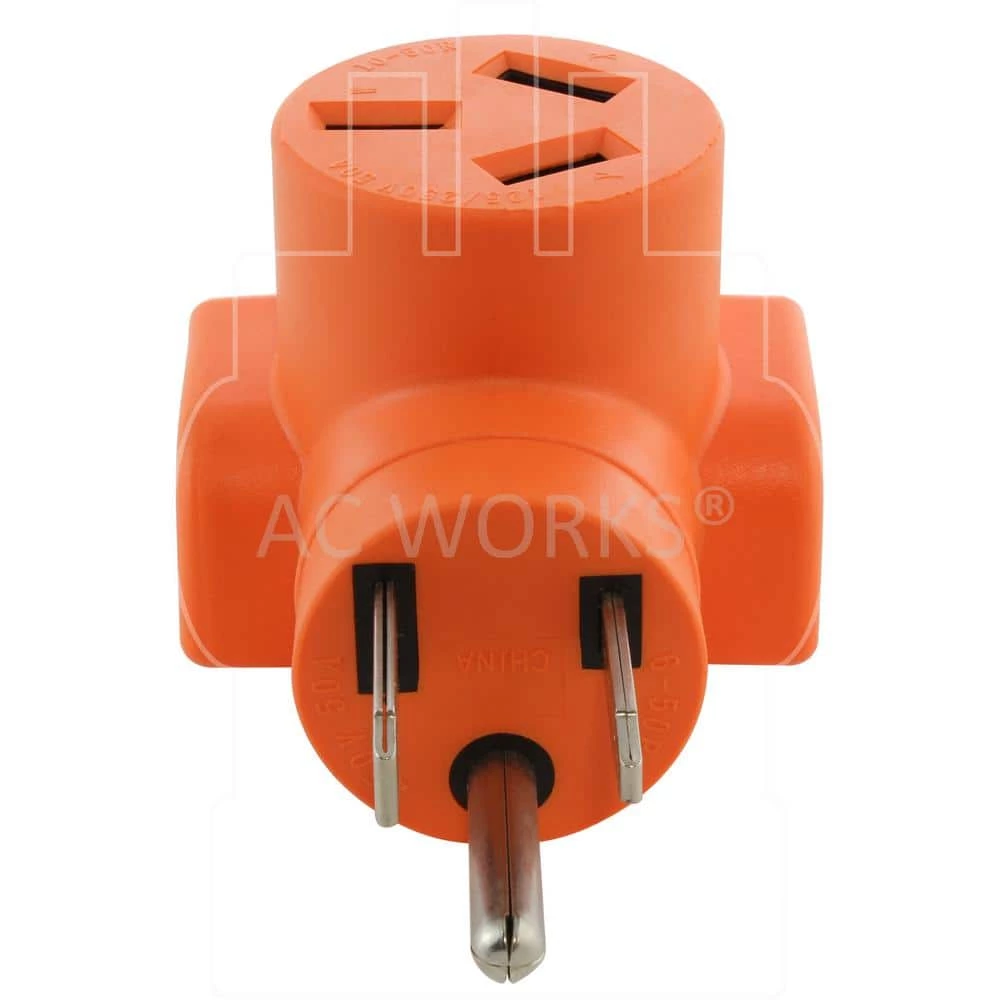 AC WORKS 6-50P Welder Plug to 10-50R 3-Prong 50 Amp 125/250-Volt Older Dryer/Range Adapter 8 AC WORKS 6-50P Welder Plug to 10-50R 3-Prong 50 Amp 125/250-Volt Older Dryer/Range Adapter - Image 6
