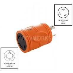 AC WORKS NEMA 6-50 Welder Adapter Kit for Various Outlets -Extension Cords Sales Store ac works extension cord accessories wdkit01 e 44 1000