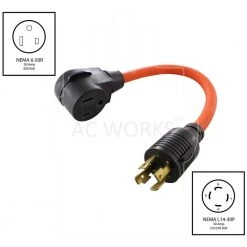 AC WORKS NEMA 6-50 Welder Adapter Kit for Various Outlets -Extension Cords Sales Store ac works extension cord accessories wdkit01 e 4f 1000