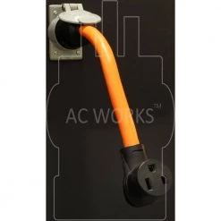 AC WORKS 1.5 ft. 50 Amp 125/250-Volt SS2-50P/CS6365 Locking Plug to 6-50R Welder Adapter Cord -Extension Cords Sales Store ac works extension cord accessories wdss2650 018 31 1000