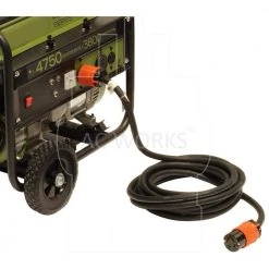 AC WORKS 50 ft. Soow 12/4 Nema L14-20 125-Volt/250-Volt 20 Amp Generator Rubber Extension Cord -Extension Cords Sales Store ac works generator cords l1420pr 050e 76 1000