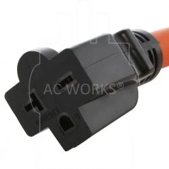 AC WORKS 1 ft. L14-30P 30 Amp 125/250-Volt Locking Plug to 6-15/20 T-Blade 15/20 Amp 250-Volt Connector -Extension Cords Sales Store ac works generator cords l1430620 012 1f 1000