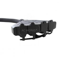 AC WORKS L14-30P 5 ft. 10-Gauge 4-Prong 30 Amp Generator Locking Plug to Four 15 Amp/20 Amp Household Power Distribution Cord -Extension Cords Sales Store ac works generator cords l1430f520 05bk 44 1000