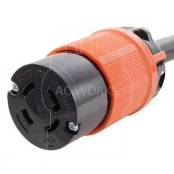 AC WORKS 25 ft. 10/4 Soow Nema L14-30 125-Volt/250-Volt 30 Amp Generator Rubber Extension Cord -Extension Cords Sales Store ac works generator cords l1430pr 025e 1f 1000