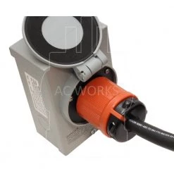 AC WORKS 25 ft. 10/4 Soow Nema L14-30 125-Volt/250-Volt 30 Amp Generator Rubber Extension Cord -Extension Cords Sales Store ac works generator cords l1430pr 025e fa 1000