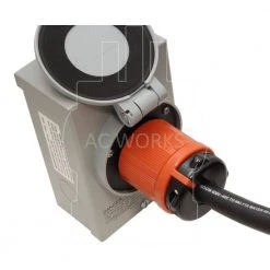 AC WORKS 25 ft. Soow 10/3 3-Prong Nema L5-30 125-Volt 30 Amp Generator Rubber Extension Cord -Extension Cords Sales Store ac works generator cords l530pr 025e fa 1000