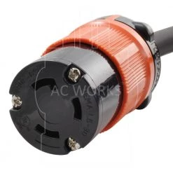 AC WORKS 50 ft. Soow 10/3 3-Prong Nema L5-30 125-Volt 30 Amp Generator Rubber Extension Cord -Extension Cords Sales Store ac works generator cords l530pr 050e 1f 1000