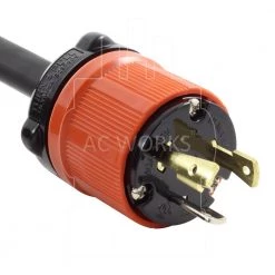 AC WORKS 50 ft. Soow 10/3 3-Prong Nema L5-30 125-Volt 30 Amp Generator Rubber Extension Cord -Extension Cords Sales Store ac works generator cords l530pr 050e 4f 1000
