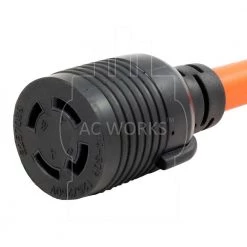 AC WORKS AC Connectors 1.5 ft. 10/4 30 Amp 4-Prong Dryer Plug to L14-30R 4-Prong 30 Amp Generator Locking Female -Extension Cords Sales Store ac works generator cords s1430l1430 018 1f 1000