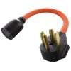 AC WORKS AC Connectors 1.5 ft. 10/4 30 Amp 4-Prong Dryer Plug to L14-30R 4-Prong 30 Amp Generator Locking Female -Extension Cords Sales Store ac works generator cords s1430l1430 018 64 1000