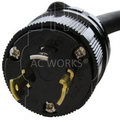 AC WORKS 25 ft. Soow 8-Gauge Nema L5-30 125-Volt 30 Amp Super-Duty Outdoor Rubber Extension Cord -Extension Cords Sales Store ac works generator cords sdl530pr 025e 4f 1000