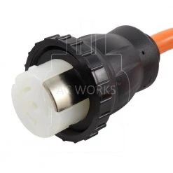 AC WORKS AC Connectors 1.5 ft. 10/4 Generator L14-30P 30 Amp 4-Prong Plug to 50 Amp RV/Marine Detachable Inlet Adapter -Extension Cords Sales Store ac works rv marine cords l1430m50 018 1f 1000
