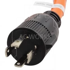 AC WORKS AC Connectors 1.5 ft. 10/4 Generator L14-30P 30 Amp 4-Prong Plug to 50 Amp RV/Marine Detachable Inlet Adapter -Extension Cords Sales Store ac works rv marine cords l1430m50 018 4f 1000