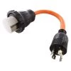 AC WORKS AC Connectors 1.5 ft. 10/4 Generator L14-30P 30 Amp 4-Prong Plug to 50 Amp RV/Marine Detachable Inlet Adapter -Extension Cords Sales Store ac works rv marine cords l1430m50 018 64 1000