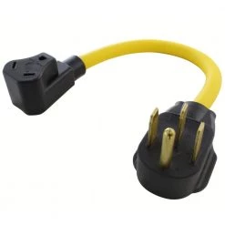 AC WORKS 1.5 ft. 14-50P RV/Generator/Range Plug to 30 Amp RV Adapter