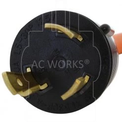 AC WORKS AC Connectors 1.5 ft. 10/3 L5-30P 30 Amp 3-Prong Locking Plug to 30 Amp RV Generator Adapter -Extension Cords Sales Store ac works rv marine cords rvl530tt 018 4f 1000