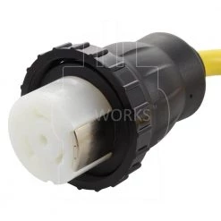 AC WORKS AC Connectors 1.5 ft. 10/3 Household 5-15P 15 Amp Plug to RV/Marine 50 Amp Detachable Inlet Adapter -Extension Cords Sales Store ac works rv marine cords s515m50 018 1f 1000