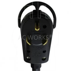 AC WORKS 50 ft. 30 Amp 125V NEMA TT-30 RV Rubber Extension Cord With Handle -Extension Cords Sales Store ac works rv marine cords tt30pr 050e 4f 1000