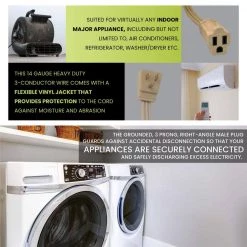 Power By Go Green 3 ft. 14/3 SPT A/C Extension Cord - Beige -Extension Cords Sales Store beige power by go green general purpose cords gg 25603 76 1000