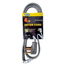 Bergen Industries 4 ft. 3-Wire Clothes Dryer Replacement Power Cord Gray
