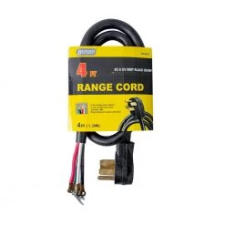 Bergen Industries 4 ft. 4-Wire Oven Range Replacement Cord Black