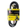 Bergen Industries 6 ft. 4-Wire Oven Range Replacement Power Cord Black -Extension Cords Sales Store bergen industries appliance extension cords r628206 64 1000