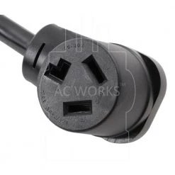 AC WORKS 25 ft. STW 10/3 30 Amp 3-Prong Dryer Heavy Duty Thick Extension Cord -Extension Cords Sales Store black ac works general purpose cords 1030pr 025 1f 1000