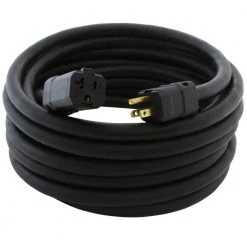 AC WORKS 25 ft. SOOW 10-Gauge 3-Prong NEMA 5-15P to NEMA 5-20R 15 Amp/20 Amp Super Duty Rubber Extension Cord