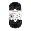 LifeSupplyUSA 75 ft. 12/3 SJTW 15 Amp 125-Volt 1875-Watt Lighted End Indoor/Outdoor Black Heavy-Duty Extension Cord
