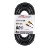 LifeSupplyUSA 50 ft. 14/3 SJTW 13 Amp 125-Volt 1625-Watt Lighted End Indoor/Outdoor Black Heavy-Duty Extension Cord -Extension Cords Sales Store black general purpose cords 14350ftbk 64 1000