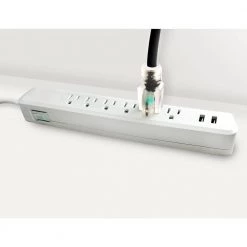 LifeSupplyUSA 12/3 10 ft. SJTW 15 Amp, 125-Volt 1875-Watt Lighted End Indoor/Outdoor Black Heavy-Duty Extension Cord (20-Pack) -Extension Cords Sales Store black general purpose cords 2012310ftbk 44 1000