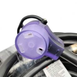 Parkworld 100 ft. 10/3 30 Amp 125-Volt NEMA TT-30 RV Extension Cord with Handle (NEMA TT-30P to TT-30R) -Extension Cords Sales Store black general purpose cords 61322a 4f 1000