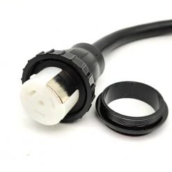 Parkworld 50 ft. STW 6/3+8/1 RV/Marine 50 Amp 125/250-Volt NEMA 14-50P Straight Plug to Twist Lock SS2-50R Generator Power Cord -Extension Cords Sales Store black general purpose cords 63333 1f 1000