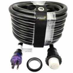 Parkworld 50 ft. STW 6/3+8/1 RV/Marine 50 Amp 125/250-Volt NEMA 14-50P Straight Plug to Twist Lock SS2-50R Generator Power Cord
