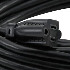 Husky 50 ft. 14/3 Oil Resistant Indoor/Outdoor Extension Cord, Black -Extension Cords Sales Store black husky general purpose cords hd 277 614 a0 1000