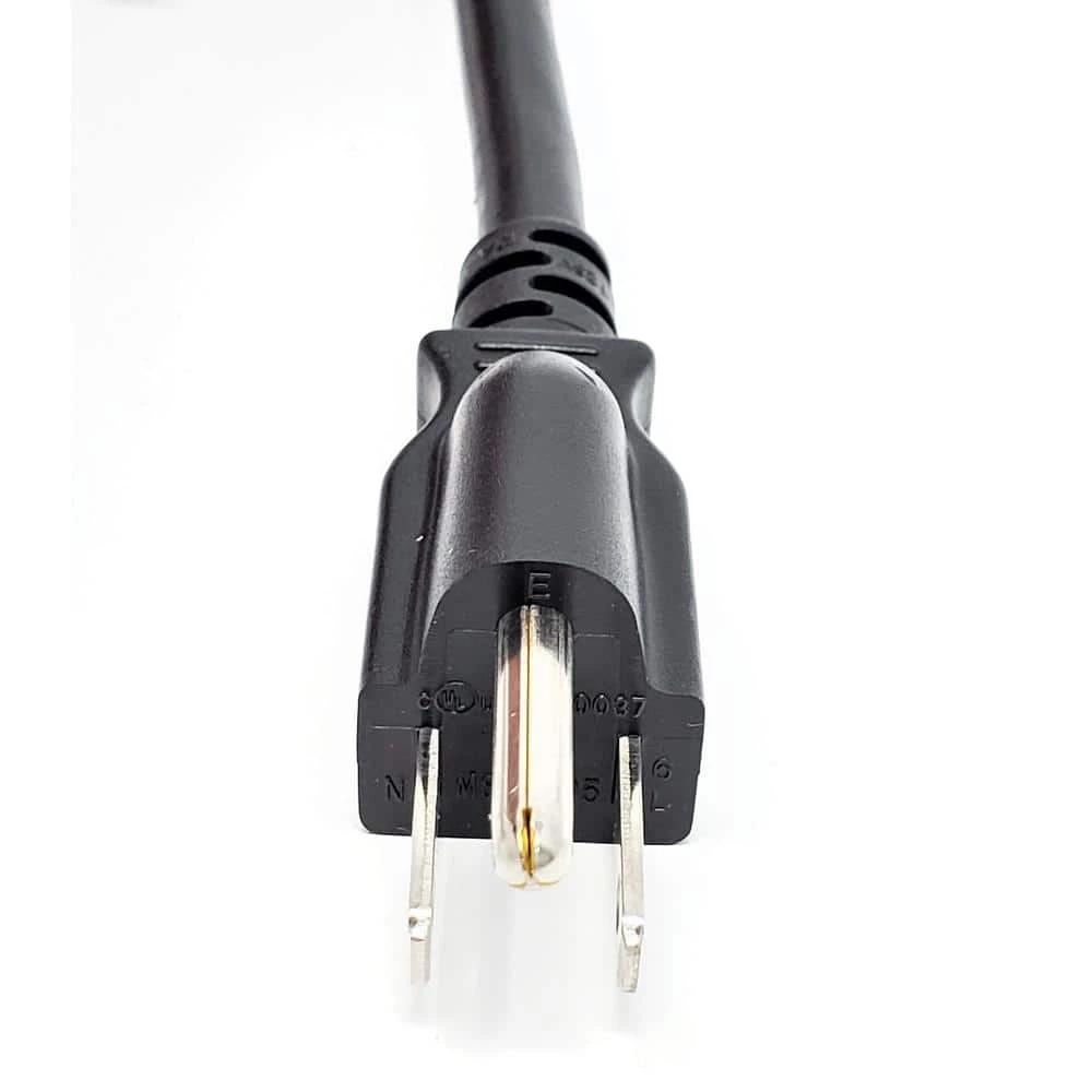 Micro Connectors, Inc 1 ft. 16 AWG Heavy-Duty AC Power Extension Cord UL Approved in Black (2-Pack) 7 Micro Connectors, Inc 1 ft. 16 AWG Heavy-Duty AC Power Extension Cord UL Approved in Black (2-Pack) - Image 5