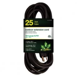 Power By Go Green 25 ft. 16/3 Heavy Duty Extension Cord - Black